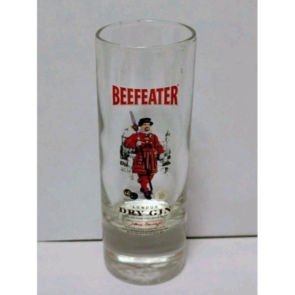 Beefeater Gin Shot Glass Promotional Barware Vintage Pub Glass